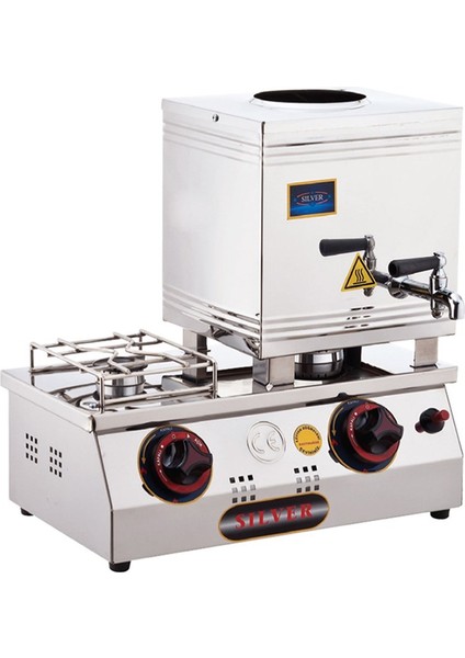 Silverinox 15 Lik Doğalgazlı 10 Litre 1 Demlikli Çay Kazanı