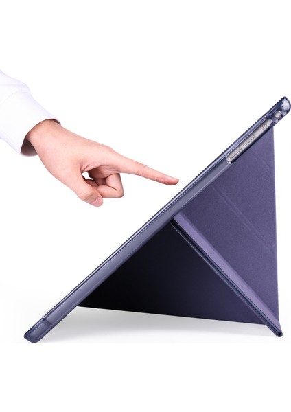 Apple Ipad Pro 10.5 Için Kalemlıklı Arkası Silikon Standlı Trifolding Kılıf