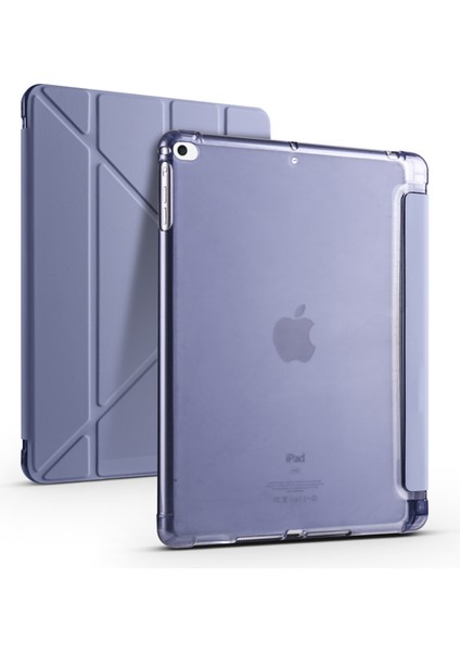 Apple Ipad Pro 10.5 Için Kalemlıklı Arkası Silikon Standlı Trifolding Kılıf