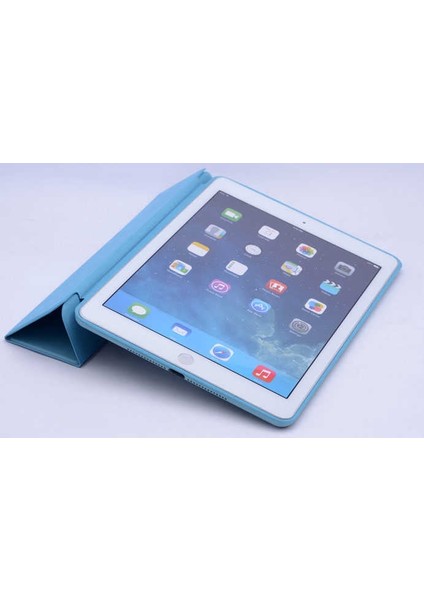 Apple Ipad Mini-Mini 2-Mini 3 Kılıf Kapaklı Standlı Uyku Modlu Sert Smart Case Kırmızı