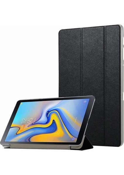 Samsung Galaxy Tab S4 10.5 Inç T830 Kılıf Standlı Kapaklı Arkası Şeffaf Sert Smart Case Kırmızı