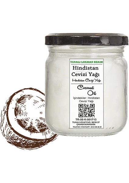 Tunalı Lokman Hekim Coconut Oil Hindistan Cevizi Yağı 100ML