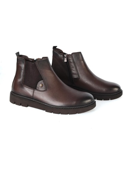 Mp 222-4864MR Kışlık Hakiki Deri Erkek Bot