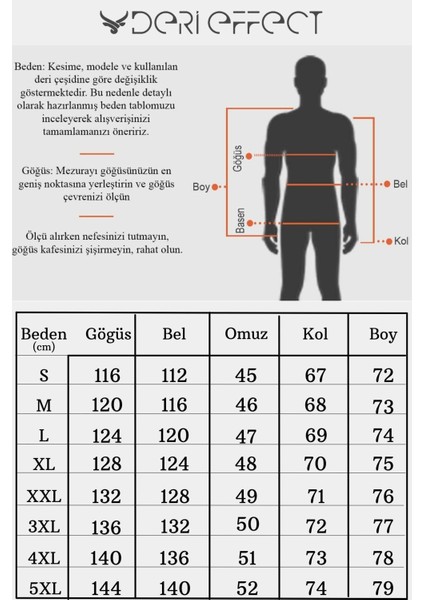 Deri Effect Erkek Siyah Hakiki Deri Mont