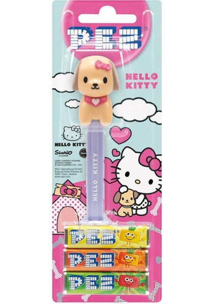 Pez Oyuncaklı Meyve Aromalı Şeker 3 x 8,5 Gram Hello Kitty Serisi Köpek Figürü