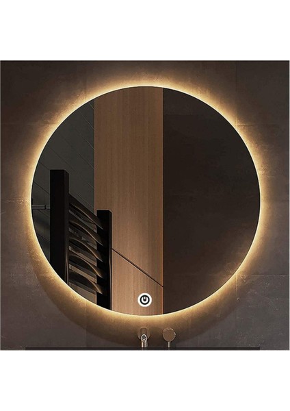 45 Cm Dokunmatik Tuşlu Günışığı Ledli Yuvarlak Banyo Aynası fiyatları