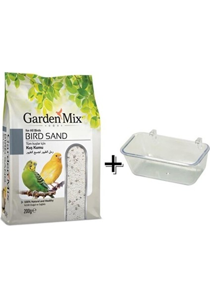Platin Kuş Kumu 200gr+Kumluk