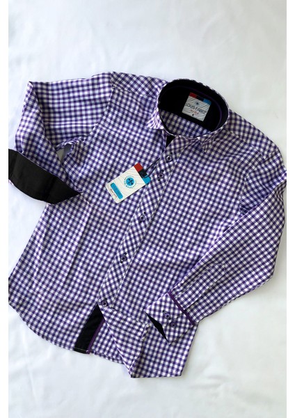 Kareli Uzun Kol Erkek Çocuk Gömleği