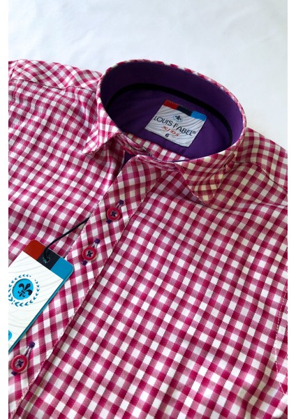 Kareli Uzun Kol Erkek Çocuk Gömleği modelleri