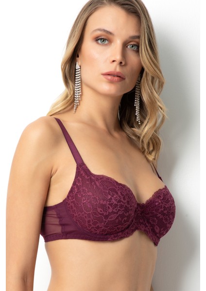 Balenli Dolgusuz Kapsız Dantel Minimizer Toparlayıcı Sütyen