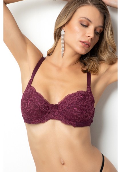 Balenli Dolgusuz Kapsız Dantel Minimizer Toparlayıcı Sütyen