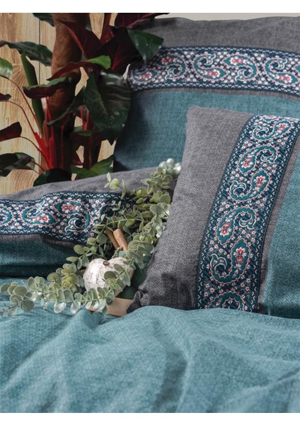 Folk Art Çift Kişilik Nevresim Takımı Erna Petrol