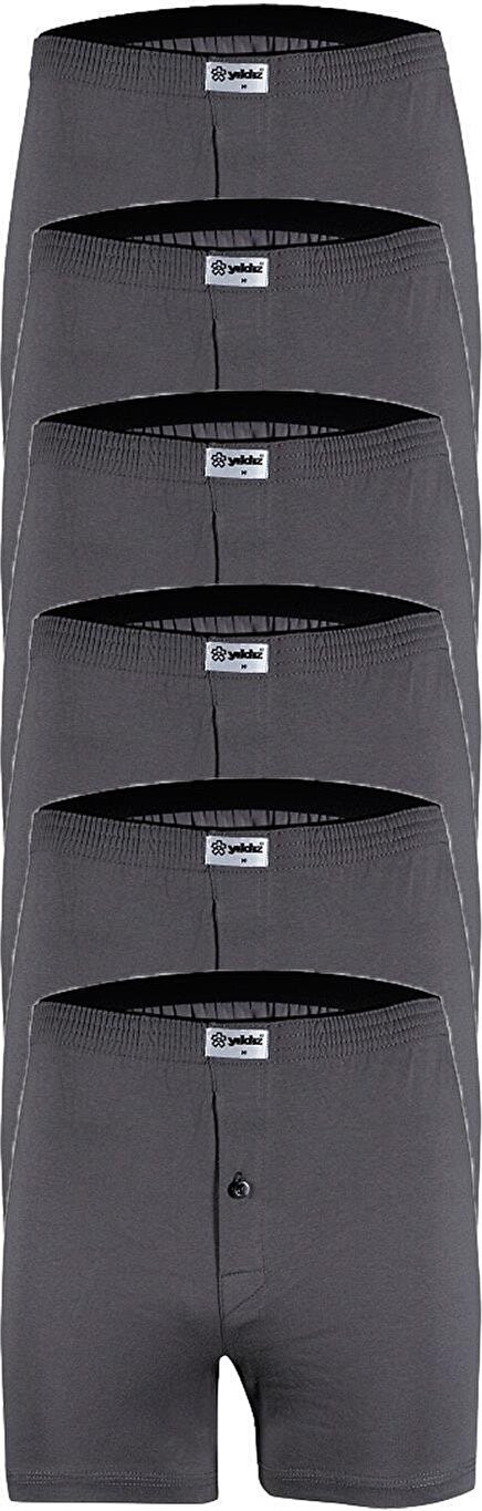 Yıldız 6'lı Paket Erkek Havlubel Düğmeli Penye Boxer Çok Renkli Abani Classic görsel 8