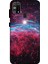 Samsung Galaxy M31 Kılıf Baskılı Kızıl Galaksi Desenli Zipax A++ Silikon - 8821 1