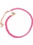 Gümüş Zincirli Neon Pembe Ipli Halhal DLP89E6 1