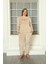Büyük Beden Kadın Kadife Pijama Takım 9073 2