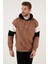 Renk Bloklu Regular Fit Kapüşonlu İçi Tüylü Yumuşak Şardonlu Sweat Erkek SWEAT 5905299 3