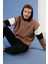 Renk Bloklu Regular Fit Kapüşonlu İçi Tüylü Yumuşak Şardonlu Sweat Erkek SWEAT 5905299 1