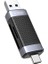 Type-C ve USB Sd Tf Dual Başlıklı Kart Okuyucu, Siyah, CD2D-AC2 2
