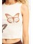 Butterfly - %100 Pamuk Baskılı Krem Atlet | 160585-1 4