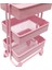 4pcs Modern 1:12 Metal 3 Katmanlı Depolama Rafı Dollhouse Aksesuar Pembe ve Yeşil (Yurt Dışından) 2