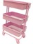 4pcs Modern 1:12 Metal 3 Katmanlı Depolama Rafı Dollhouse Aksesuar Pembe ve Yeşil (Yurt Dışından) 3
