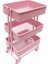 4pcs Modern 1:12 Metal 3 Katmanlı Depolama Rafı Dollhouse Aksesuar Pembe ve Yeşil (Yurt Dışından) 4