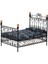 2pcs Bebek Evi Minyatür Mobilya Ahşap/metal Yatak Kanepe Seti 1:12 Oda (Yurt Dışından) 2