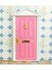 Minyatür Pembe Ahşap Çan Kulesi Kapı ve 1:12 Bebek Evi Dekoru Için Noel Çelengi (Yurt Dışından) 4