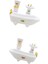 Dollhouse Mini Banyo Farklı Desenli （4 Yaprak Çim ve Gül）(Yurt Dışından) 1