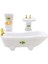 Dollhouse Mini Banyo Farklı Desenli （4 Yaprak Çim ve Gül）(Yurt Dışından) 2