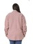 Büyük Beden Düşük Kollu Göğüsten Büyük Cepli Yanı Yırtmaçlı Buklet Pudra Ceket Gömlek 3