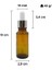 20 cc Amber Damlalık Metal Gümüş Sızdırmaz Kapaklı 20 ml Dropper Cam Serum Şişesi 6 Adet 2
