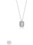 Swarovski Zirconia Kare Baget Pırlanta Montür 925 Ayar Gümüş Kolye 1