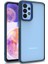 Samsung Galaxy M13 Kapak Metal Kamera Korumalı Arkası Şeffaf Silikon Kılıf - Mavi 1