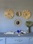 Wall Decoration Art Rafya ve Bambu Ayna Duvar Dekorasyon Ürünü 4’lü Set 1