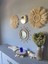 Wall Decoration Art Rafya ve Bambu Ayna Duvar Dekorasyon Ürünü 4’lü Set 3