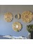 Wall Decoration Art Hasır Rafya ve Ahşap Ayna Duvar Dekorasyon Ürünü 4’lü Set 1