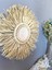 Wall Decoration Art Hasır Rafya ve Ahşap Ayna Duvar Dekorasyon Ürünü 4’lü Set 2