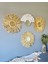 Wall Decoration Art Hasır Rafya ve Beyaz Yarım Rafya Ayna Duvar Dekorasyon Ürünü 4’lü Set 2