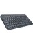Tablet Telefon Bilgisayar Için Yuvarlak Tuşlu Bluetooth Kablosuz Klavye Android Ios Windows Uyumlu - AL3048 Siyah 1