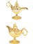 2pcs Gold Magic Genie Hafif Yağ Lambası Pot Mini Efsane Işık Çarpıcı Dekor 1