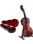 1/6 Aksiyon Figürleri 12 Inç Bebek Aksesuarları Ahşap Gitar + Keman Müzikal Ev Dekorasyonları 3