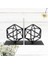 1 Çift Demir Sanat Geometri Bookends Pratik Nonskid Ağır Hizmet Binası Binası Books Destekler Dvds Dergileri | (Yurt Dışından) 5