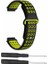 Garmin Forerunner 220 230 235 Uyumlu Delikli Silikon Kordon Siyah Sarı 1