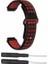 Garmin Forerunner 620 630 735XT Uyumlu Delikli Silikon Kordon Siyah Kırmızı 1