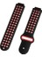 Garmin Forerunner 620 630 735XT Uyumlu Delikli Silikon Kordon Siyah Kırmızı 2