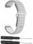 Garmin Forerunner 220 230 235 Uyumlu Delikli Silikon Kordon Gri Beyaz 1
