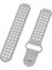 Garmin Forerunner 220 230 235 Uyumlu Delikli Silikon Kordon Gri Beyaz 2