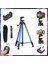 Alüminyum Cep Telefonu Için Su Terazili Tripod 140 cm 3366 + Uzaktan Bluetooth Kumanda + Extra Klips Tripod Bağlantı Aparatı 2